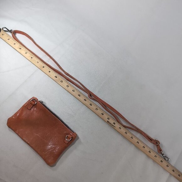 Maxon Collection Italy Leather Crossbody Burnt Orange Brown Adjustable Strap - Picture 13 of 13
